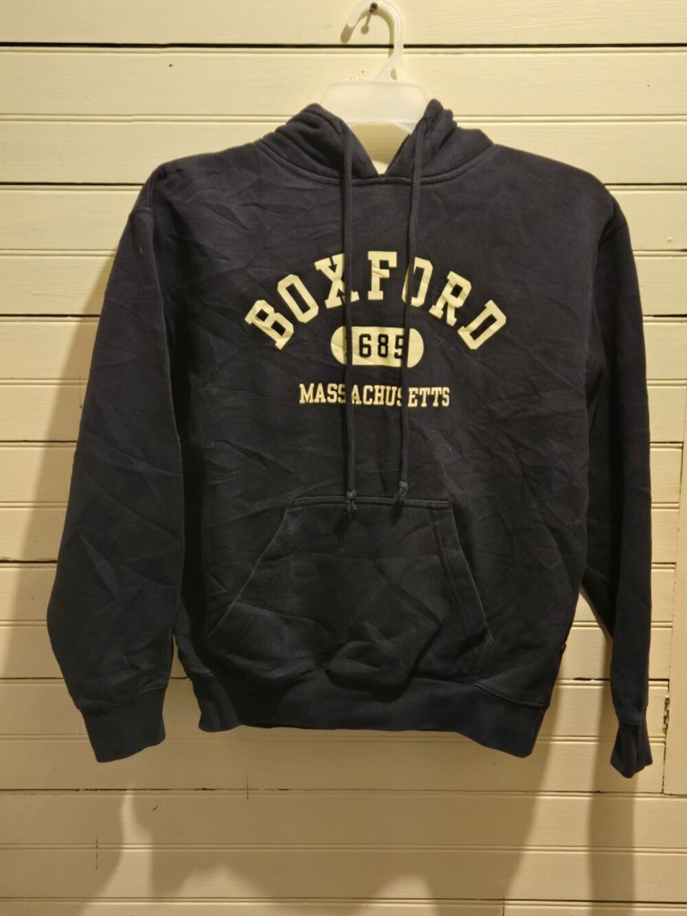 Pennant Hoodie Mens S Navy Boxford 685 Massachusetts Pullover Graphic Drawstring